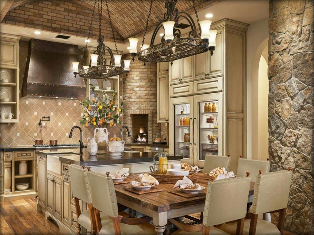 Impressive Beige Tuscan Kitchen