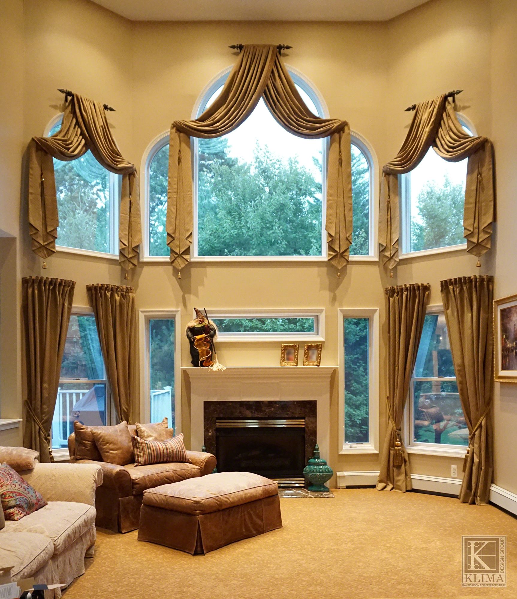 2 Story Tuscany Style Curtains Window Treatments