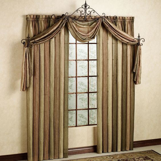 Ombre Tuscan Swag Curtains Window Treatments