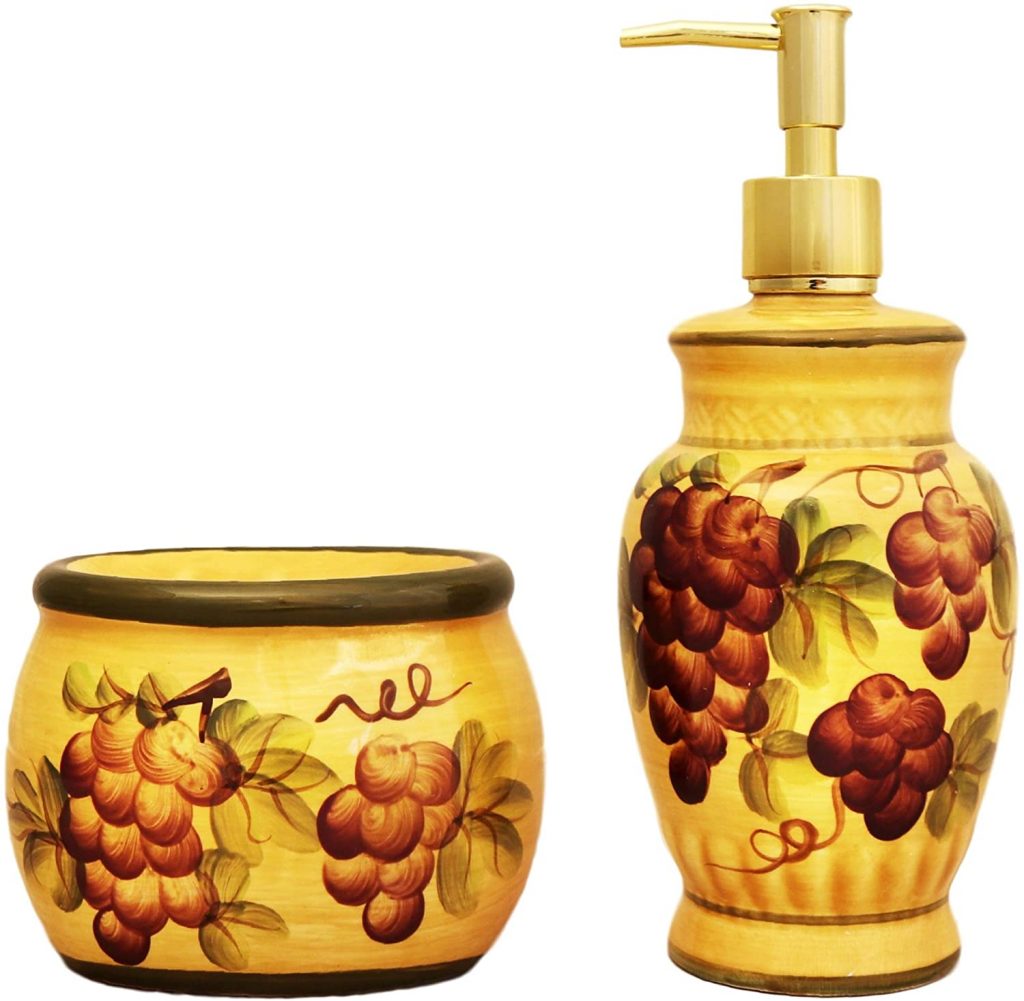 Tuscan Lotion Dispenser and Sponge Holder Set
