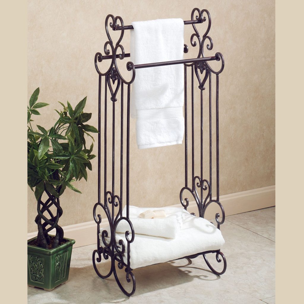 Tuscan Slate Bath Towel Rack Stand