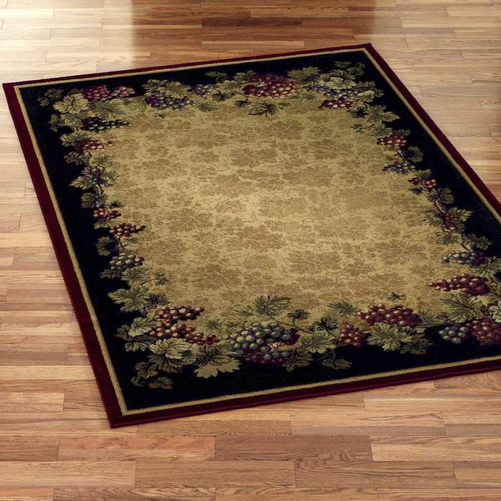 Tuscany style grape area rug